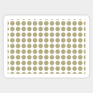 Polka Dot Design Retro Palette - Olive Green Sticker